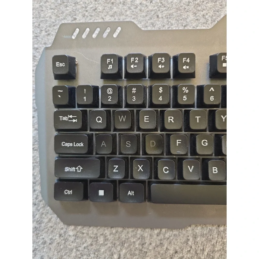 TITAN Wired LED Metal Gaming Keyboard w/Smartphone Holder #GAKB-0008.